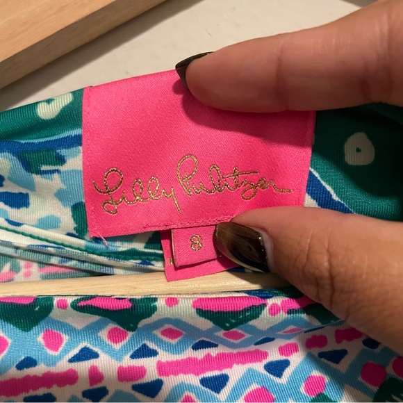 Lilly Pulitzer SILVA MAXI DRESS, Emerald Isle On the Prowl Green, Size 8 - Picture 6 of 6